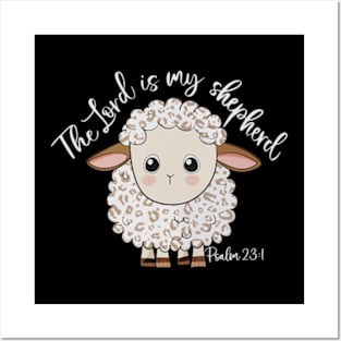 The Lord Is My Shepherd Christian Sheep Posters and Art